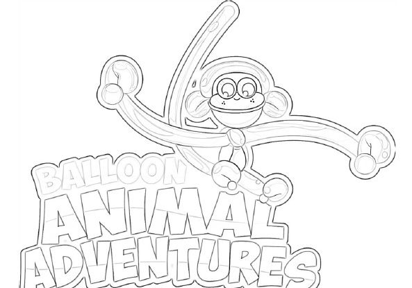 Micky the Monkey Coloring Page Preview